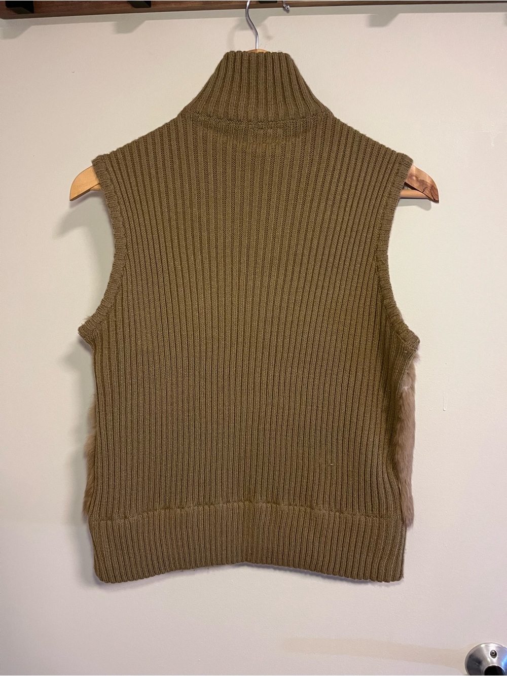 Buffalo David Bitton Rabbit Fur Rib-Trim Vest - Picture 5 of 7